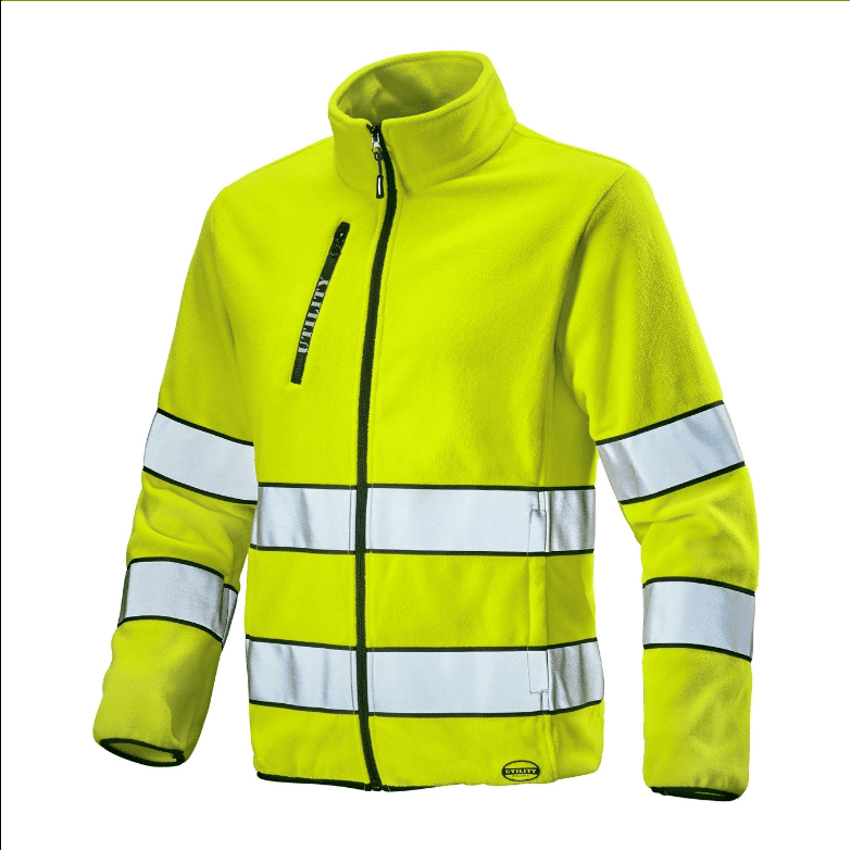 Felpa-pile-giallo-Diadora-Sweat-Pile-HV-alta-visibilità