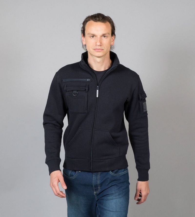 Italy felpa James Ross Collection-italy-blu-felpa-zip-multitasche-james-ross-collection-min