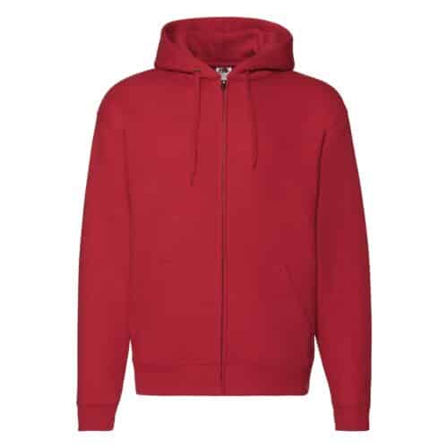 Premium Hooded Sweat Jacket Felpa Cappuccio Zip Intera Fruit of Loom