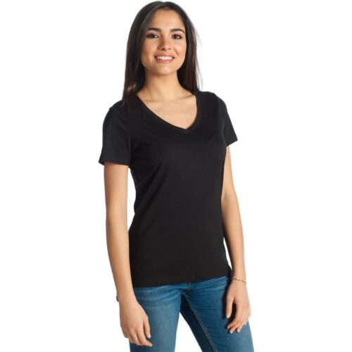 T-Shirt donna cotone scollo V Alessandra