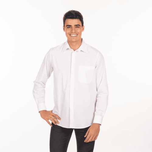 Basic Uomo Camicia Manica Lunga