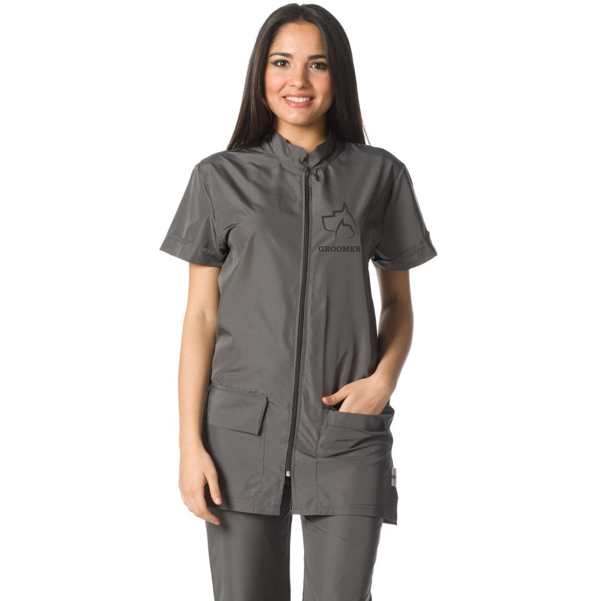 Robert grigio giacca toelettatore unisex antipelo - immagine 2