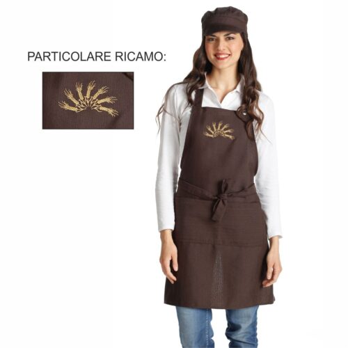 "Il Forno" grembiule con pettorina wengé