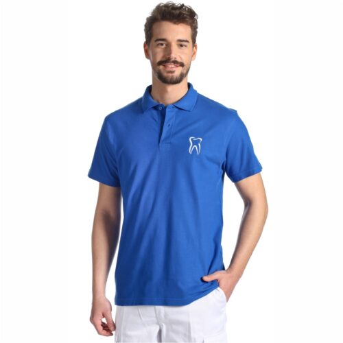 Dentist polo uomo con logo ricamato