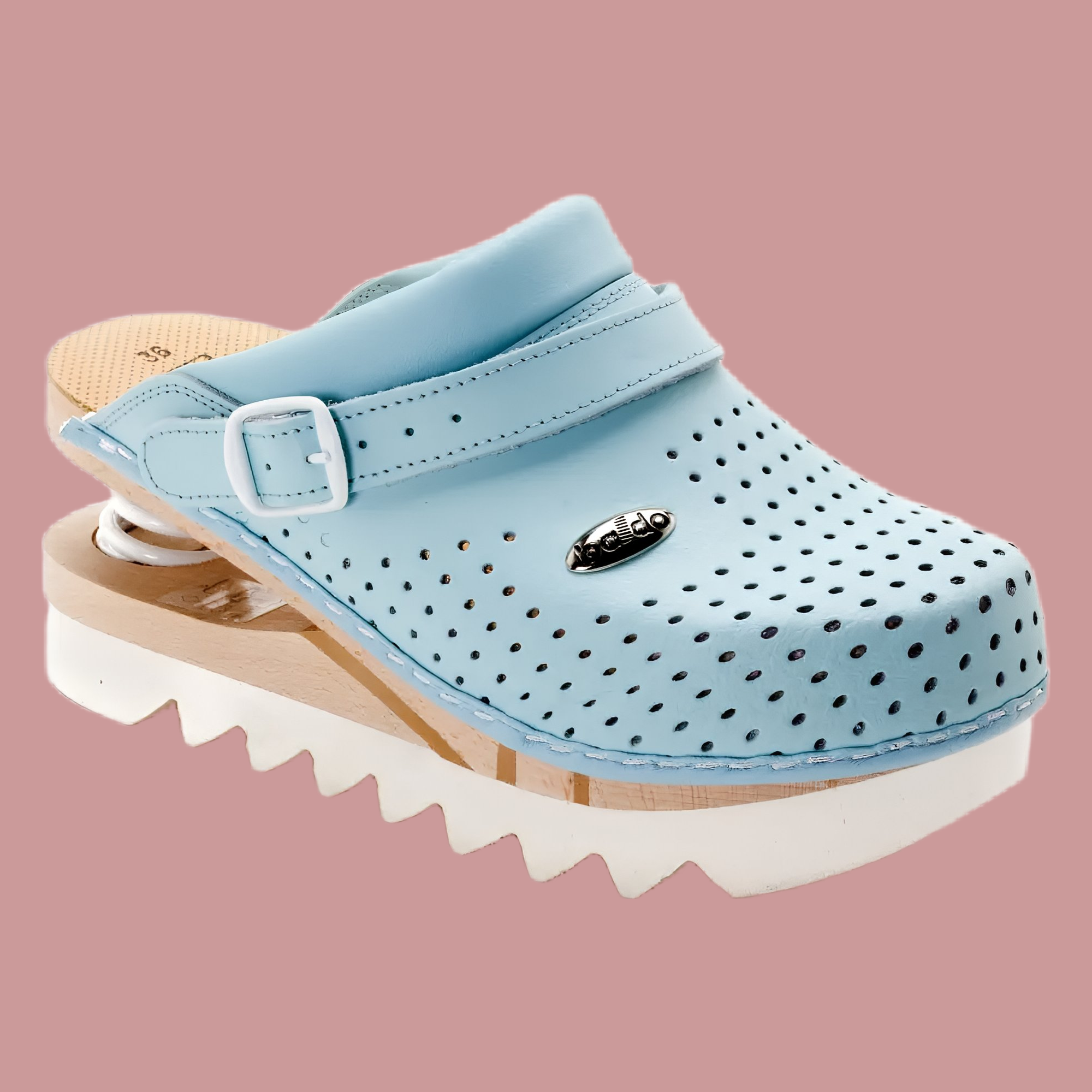 Zoccoli con molla Baldo 23-13 Celeste